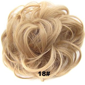 Synthetic Messy Hair Bun Pad Elastic Hair Rope Rubber Band Hair Extensions