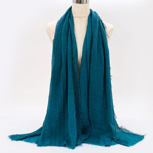 wholesale price 90*180cm women muslim crinkle hijab scarf femme musulman soft cotton headscarf islamic hijab shawls and wraps