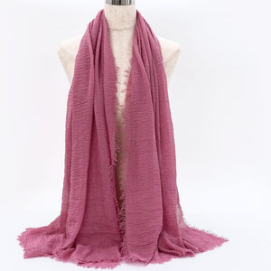 wholesale price 90*180cm women muslim crinkle hijab scarf femme musulman soft cotton headscarf islamic hijab shawls and wraps