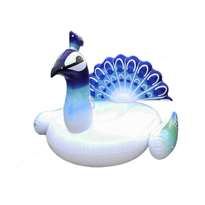 190cm Giant Peacock Float Summer Pool Party Inflatable Water Toys For Adult Children Ride-on Swimming Ring Air Mattress boia