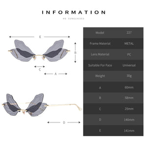 1pc Fashion Очки Rimless Sunglasses Women Vintage Designer Dragonfly Clear Lens Steampunk Glasses Motorcycle Accessories