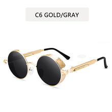 Load image into Gallery viewer, 2022 Retro Steampunk Sunglasses Men Women Luxury Brand  Vintage Round Sun Glasses Metal Glasses Fashion Driving Goggle UV400