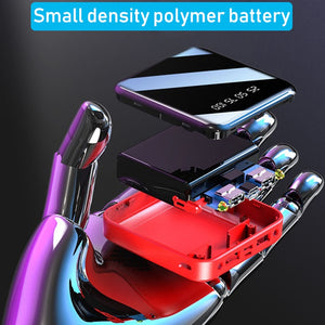 30000mAh Power Bank For IPhone 8 Xiaomi Portable Mini Powerbank Pover Bank Charger Dual Usb Ports External Battery Poverbank