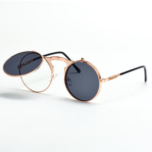 Flip-flop Lens Steampunk Retro Classic Sunglasses Men Women
