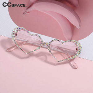 47119 Heart-shaped Luxury Diamond Sunglasses Men Women