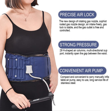 Adjustable Traction Waist/Lumbar Orthopedic Belt Inflatable Back Lumbar Fixed Brace Support Belt Relieve Waist Pain Massage Band