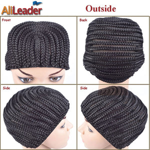 Alileader Hot Selling Cornrow Wig Caps For Making Wigs Factory Supplier Cheap Wig Cap Free Shipping Black Box Braided Wig Caps
