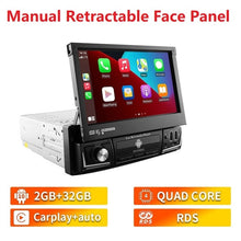 Load image into Gallery viewer, Android 11 Quad Core 2G 32G Single 1 Din Car Autoradio Player Universal Retractable Screen Car Radio WiFi MP5 Car GPS Navigation