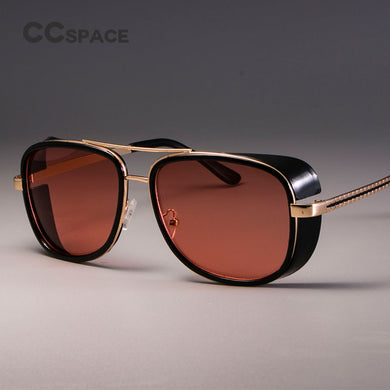 Steampunk Sunglasses Men Mirrored Brand Designer Glasses