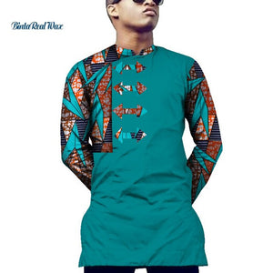 Casual Mens Shirt African Clothing Dashiki Print Arrow Pattern Shirt Tops Bazin Riche Traditional African Clothing WYN551