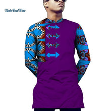 Load image into Gallery viewer, Casual Mens Shirt African Clothing Dashiki Print Arrow Pattern Shirt Tops Bazin Riche Traditional African Clothing WYN551