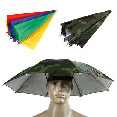 Fishing Cap Outdoor Sport Umbrella Hat Hiking Camping Headwear Cap Head Hats Camouflage Foldable Sunscreen Shade Umbrella Hat