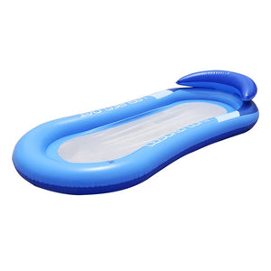 Folding Portable Middle Mesh Beach Floating Row Water Bed Hammock Summer Pool Swimming Lounge PVC Inflatable