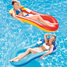 Load image into Gallery viewer, Folding Portable Middle Mesh Beach Floating Row Water Bed Hammock Summer Pool Swimming Lounge PVC Inflatable