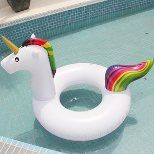 Giant unicorn aquatic toys Inflatable unicorn pool float swimming ring pool party Inflatable float life buoy Swimming Circle