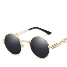 Load image into Gallery viewer, Gothic Steampunk Round Sunglasses Men Women Alloy Eyeglasses Circle Shape Brand Designer Sun glasses Mirror High Quality UV400