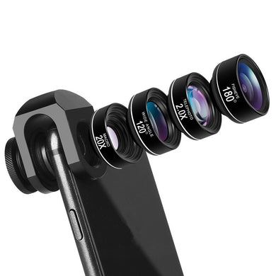 4 in 1 Phone Camera Lens Kit Fish Eye Wide Angle Macro Telephoto Lenses with Universal Clip Lentes Smartphones Lens for huawei