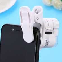 Load image into Gallery viewer, 60X Mobile Phone Microscope Magnifier Universal LED Instrument Macro Lens Optical Zoom With Micro Camera Clip Optical Instrument