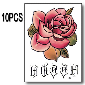 Waterproof Temporary Tattoo Sticker Hand flower tattoo Rose Tattoo Arm Foot Back body art