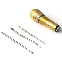 Load image into Gallery viewer, New Arrival Portable Leather Craft Shoes Tent Sewing Awl Hand Stitcher Taper Needle Kit