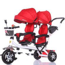 Load image into Gallery viewer, Children&#39;s Tricycle Twin Babies Bicycle 1-3-7 Years Old Babies Light Trolley