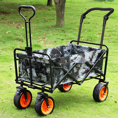 Outdoor Four-wheel Folding Portable Photography Trolley Trolley Rod Beach Fishing Shopping Grocery Cart Camping Camp Car