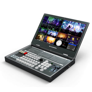AVMATRIX PVS0615 Multi-Format Video Switcher Portable Mixer with 15.6 inch FHD LCD Display 6 Channel Inputs