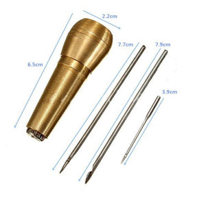 New Arrival Portable Leather Craft Shoes Tent Sewing Awl Hand Stitcher Taper Needle Kit
