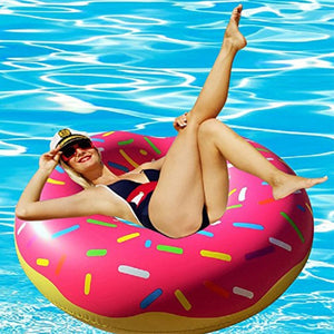 Rooxin Inflatable Donut Swimming Ring for Pool Float Mattress Swimming Pool Thickened PVC Summer Floating Ring Seat Toys