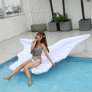 Rooxin Float Pool Inflatable Mattress Beach 250cm Angel Wings Women Swimming Ring Swimming Circle for Adult Summer Party Toys