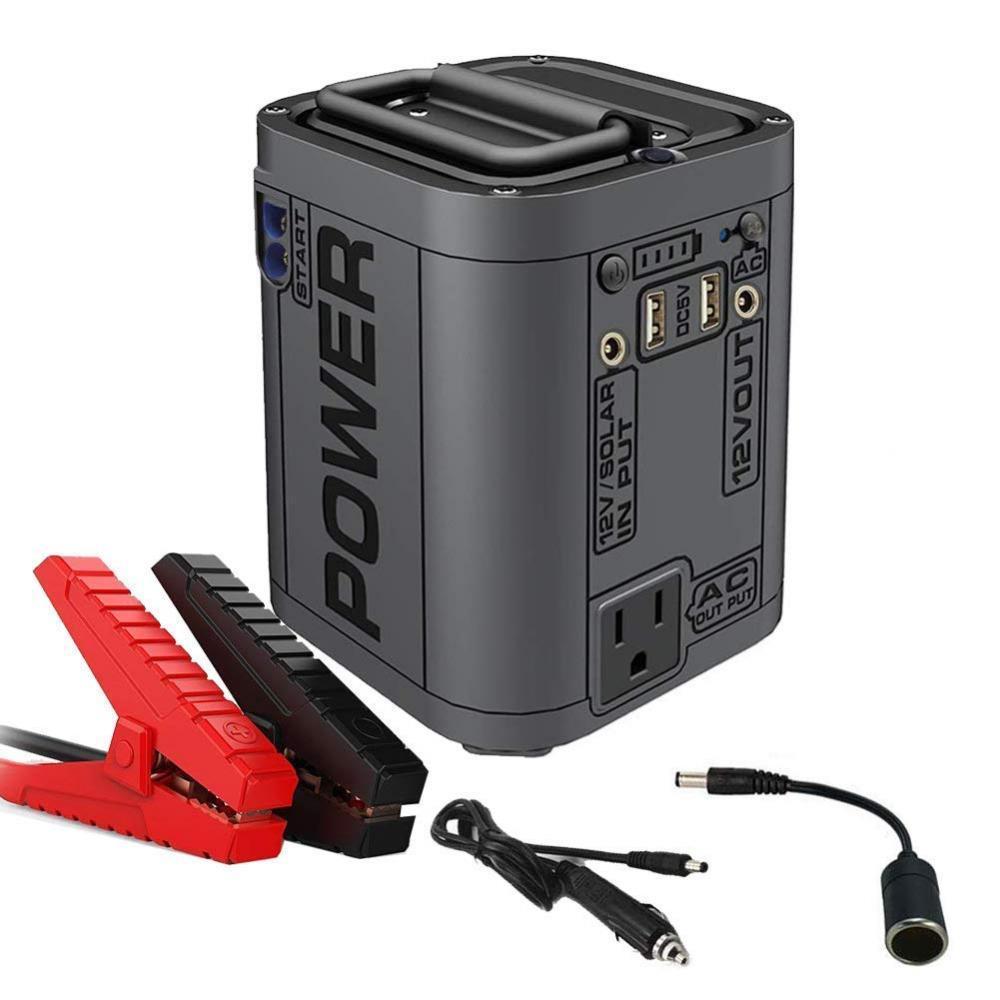 12V portable mini lithium battery booster pack charger car jump starter AC Generator With 110V/ 220V power supply