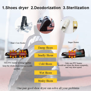 LUCOG Portable Electric Shoe Dryer 220V Deodorizate Sterilization Dehumidificate Shoes Baked Dryer for Footwear 20W