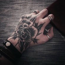 Load image into Gallery viewer, 10pcs/lot  Waterproof Temporary Tattoo Sticker Hand flower tattoo Rose Fake flash Tattoo Arm Foot Back body art Girl Women Men