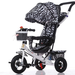 Children's Tricycle Infant  Push Bicycle Shock Easy Folding Cart  Multi-function Child Baby Stroller  Kids Tricycle