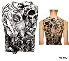 Load image into Gallery viewer, unisex Big Back Chest  tattoo stickers fish wolf Tiger Dragon waterproof temporary  tattoos