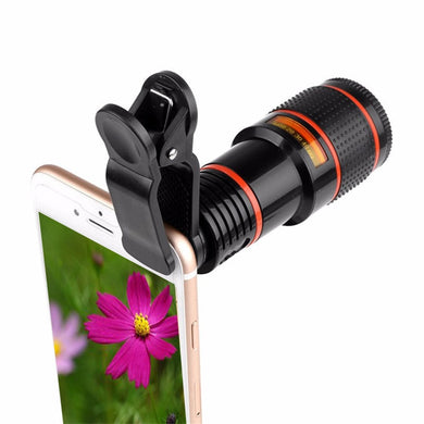 8x 12x Mobile Phone Lens Clip Optical Zoom Telescope Lens HD Smartphone Camera Lens for iPhone X Xs MAX XR 8 for Samsung S8 S9