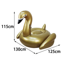 Load image into Gallery viewer, Hot 130cm Giant Gold Swan Pool Float For Adult Water Party Inflatable Toys Ride-On Swimming Ring Air Mattress Beach Lounger boia