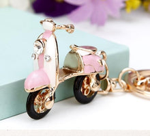 Load image into Gallery viewer, Hot sale Crystal Car Key Chain New metal Varied Key Holder Fashion Bag Charm Accessories Rhinestones Lovely Keychain K1724