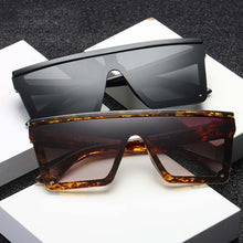 Load image into Gallery viewer, Male Flat Top Sunglasses Men Brand Black Square Shades UV400 Gradient Sun Glasses For Men Cool One Piece Designer