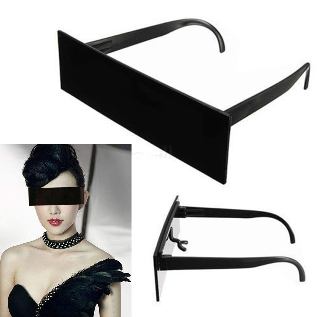New Fancy Glasses Photobooth Props Censorship One-piece Black Eye Covered Bar Internet Sunglasses for Costume Xmas Party Cosplay