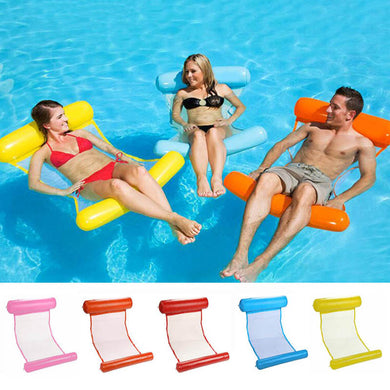 New Summer Inflatable Floating Row Pool Air Mattresses Beach Foldable Swimming Pool Chair Hammock Water Sports Piscina 130*73CM