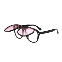 Load image into Gallery viewer, OEC CPO Oversized Square Sunglasses Women Personality Flip Up Grey Sunglasses Men Double Unisex Goggles Eyeglasses UV400 O215
