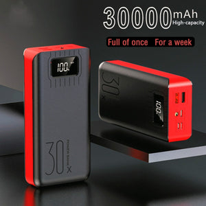 Power Bank 30000mAh Powerbank External Battery Portable Fast Charger  for All Smartphone with Charger Bank Double USB Waterproof