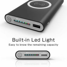 Load image into Gallery viewer, Power Bank QI Wireless Charging 30000mAh Portable QI Wireless Mobile Power LCD Digital Display LED Light Lighting Travel Charger