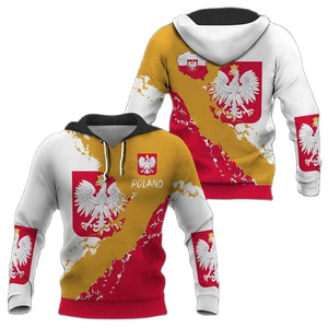 Poland Autumn Men's Hoodie Round Neck Polish National Emblem Printed Long Sleeve Jacket Oversized Men's Clothing Sweatshirt