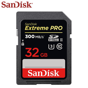 SanDisk Extreme Pro SD Card 32GB 64GB 128GB High Speed UHS-II Camera U3 Memory Card up to 300MB/s Flash Card for 4K Video