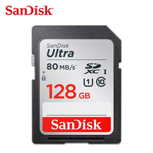Load image into Gallery viewer, SanDisk Ultra Memory Card SDHC/SDXC SD Card Class10 16GB 32GB 64GB 128GB Cards C10 UHS-I 80MB/s for cartao de memoria Camera