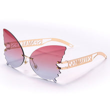 Load image into Gallery viewer, Sen Maries Butterfly Rimless Sunglasses Women Luxury Brand Designer Fashion Oversized Steampunk Sunglasses Vintage Eyewear UV400