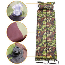 Load image into Gallery viewer, Single Sleeping Bed Inflatable Outdoor Camping Mat Portable Roll Self Inflating Pillow Air Mattress Picnic Beach Mat Pad