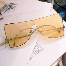 Load image into Gallery viewer, Vintage Oversized Sunglasses Women Metal Cat Eye Sun Glasses For Men Female Blue Yellow Shade Eyeglasses Eyewear Gafas de sol